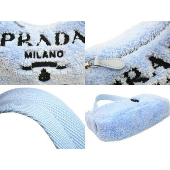 Prada one shoulder bag Re Edition Blue Black - Picture 8 of 8